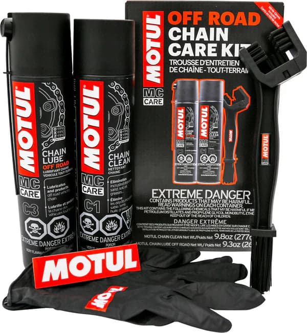 Motul Off-Road Chain Clean & Lube Kit with Oinker Precision Applicator for All E-Moto Platforms Thumbnail 3