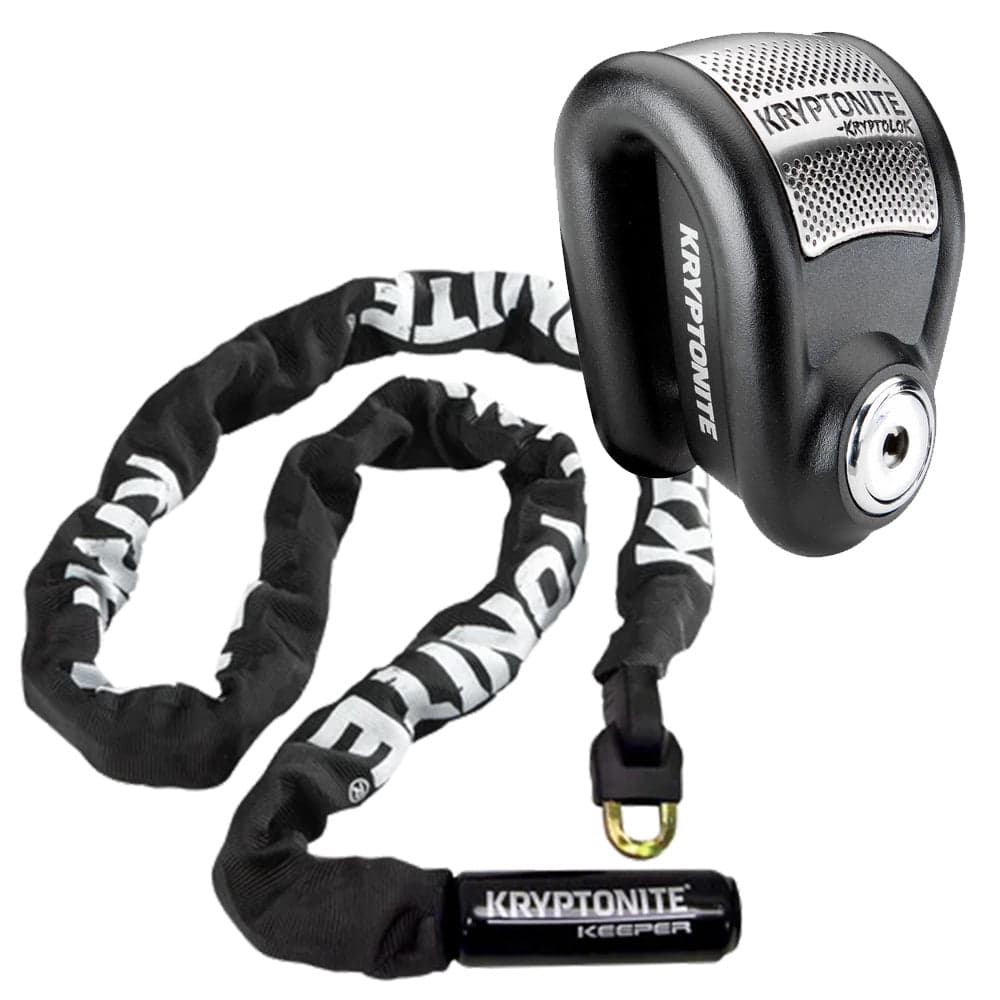Lock Down Pack Disc Alarm + Chain Lock Security Combo| By Kryptonite  | for E-Moto and E-Scooter